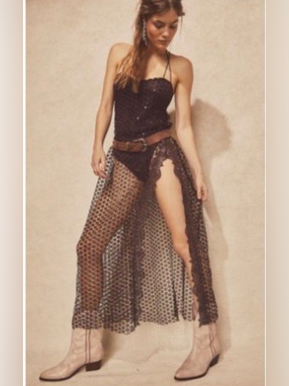 NWT Free People Smoke & Mirrors Bodysuit - Coachella Festival size Medium